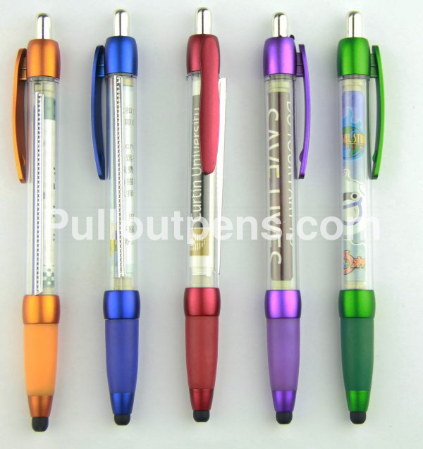 metallic clip banner pens
