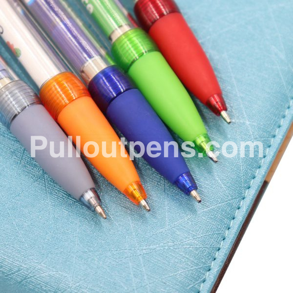 pull out pens rubber grip