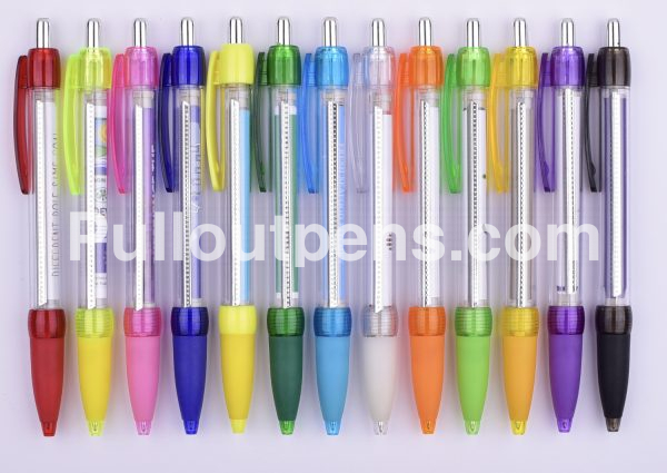 pull out pens transparent barrel pop 1