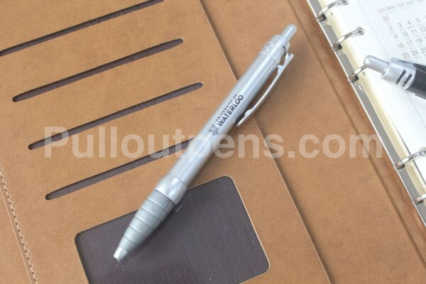 custom logo on barrel pullout pens